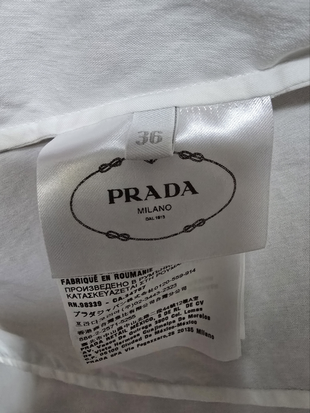 PRADA Classic Poplin Button Down Blouse - Tailored Fit - Picture 5 of 10